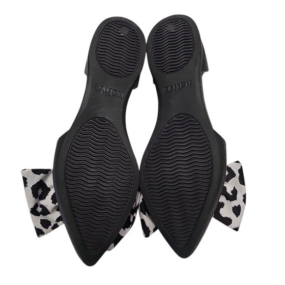 Native Beth Richard Black D'orsay Bow Pointed Toe Shoe 6 - Picture 7 of 9